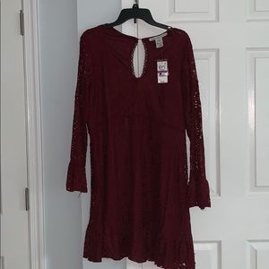 Lacey red/maroon Dress